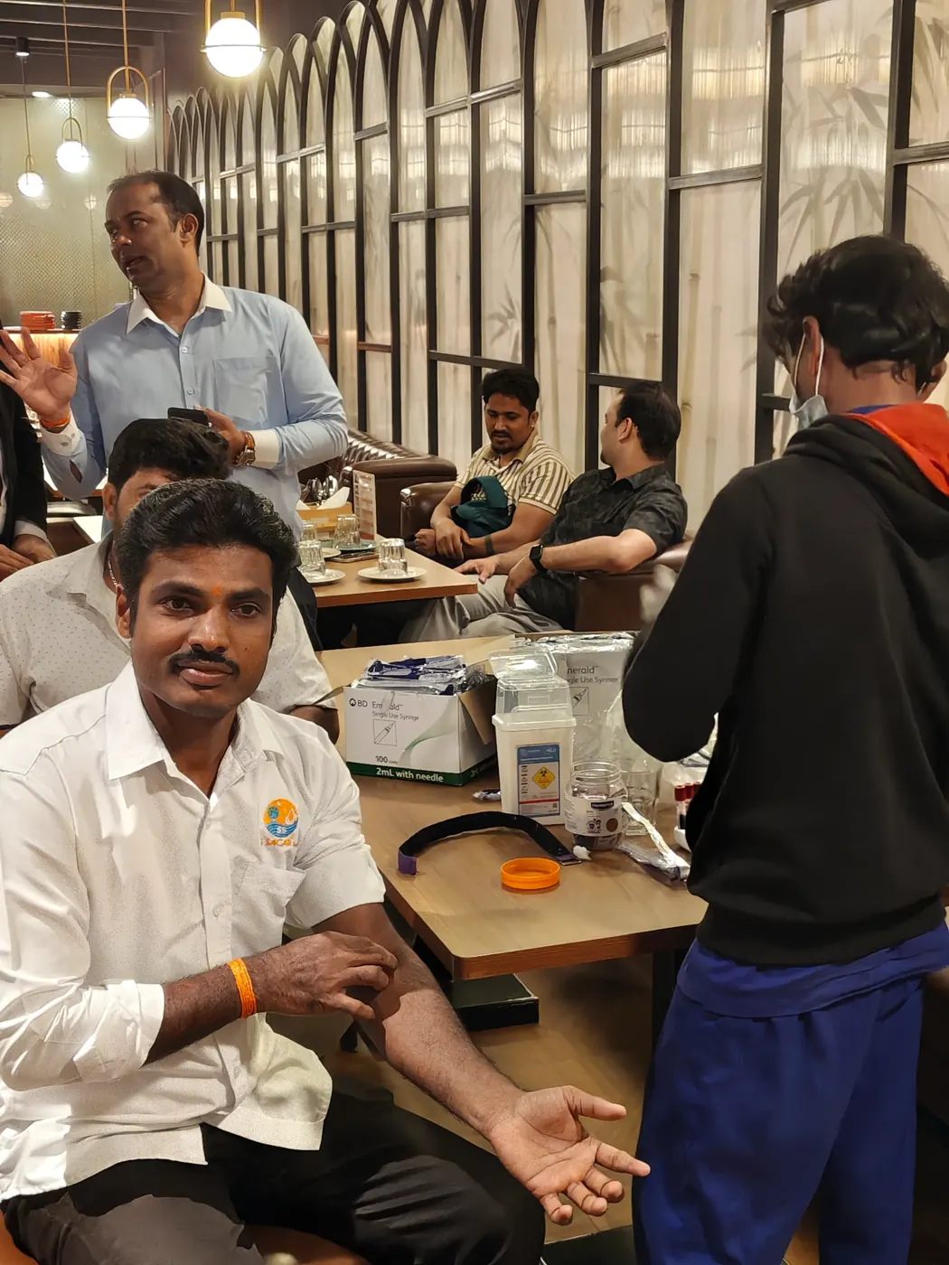 TruScan on-site blood collection at a workplace health camp