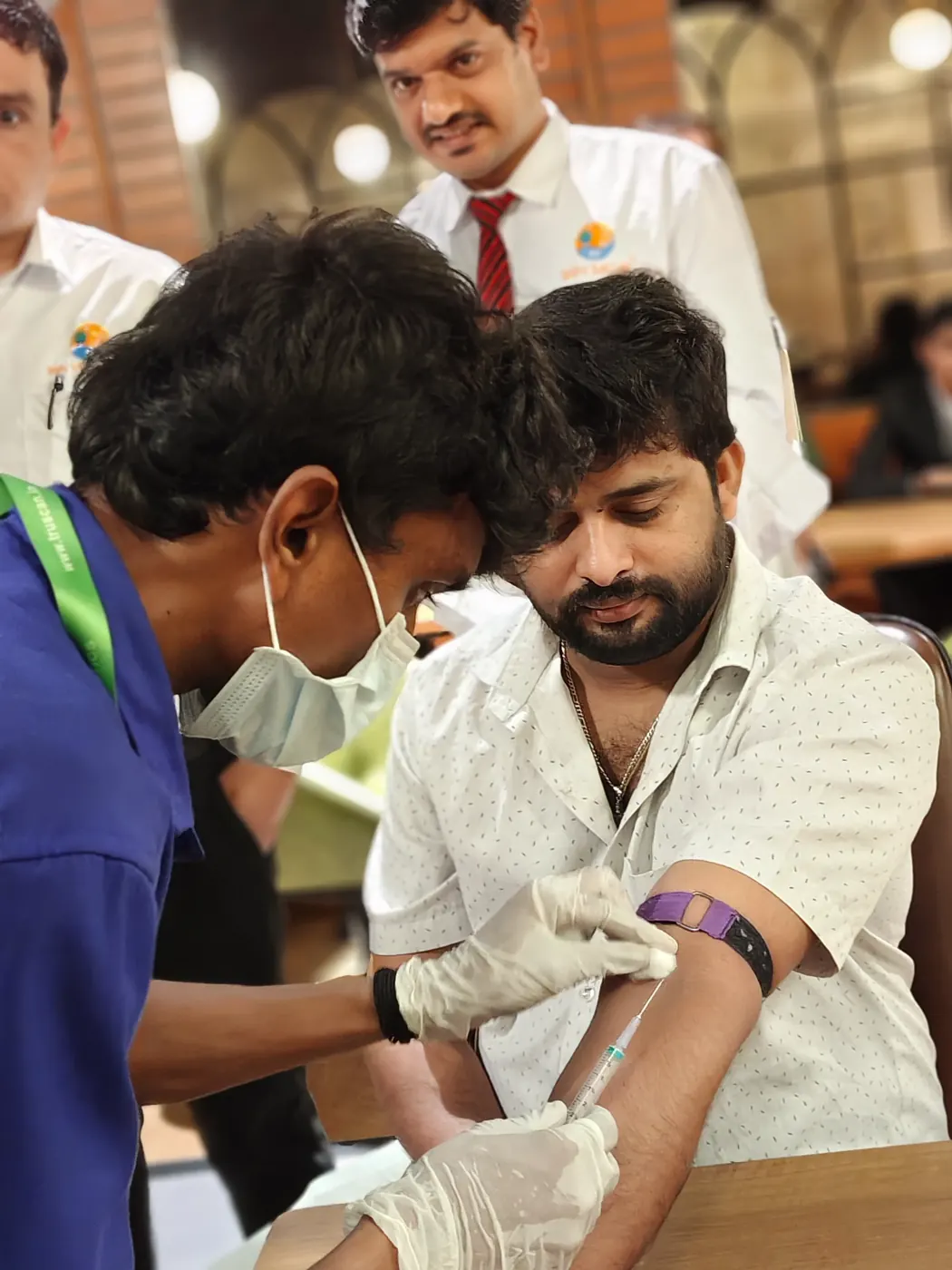 TruScan phlebotomy blood test with technician collecting a sample